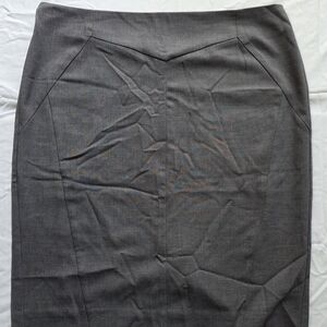 Worthington Gray Pencil Skirt with V-Front Detail